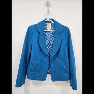 y2k women's blue wool fashion jacket tulle medium